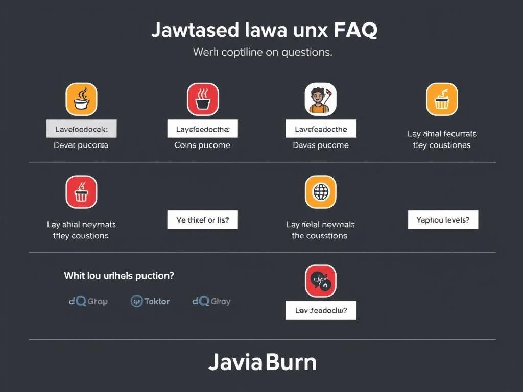 Java Burn FAQ information graphic with common questions answered