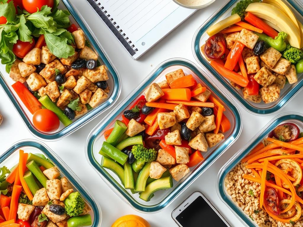 Healthy meal prep with balanced nutrition for wellness