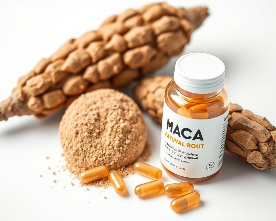 Maca root powder and capsules with Peruvian maca plant - Best Femtech Supplements 2025