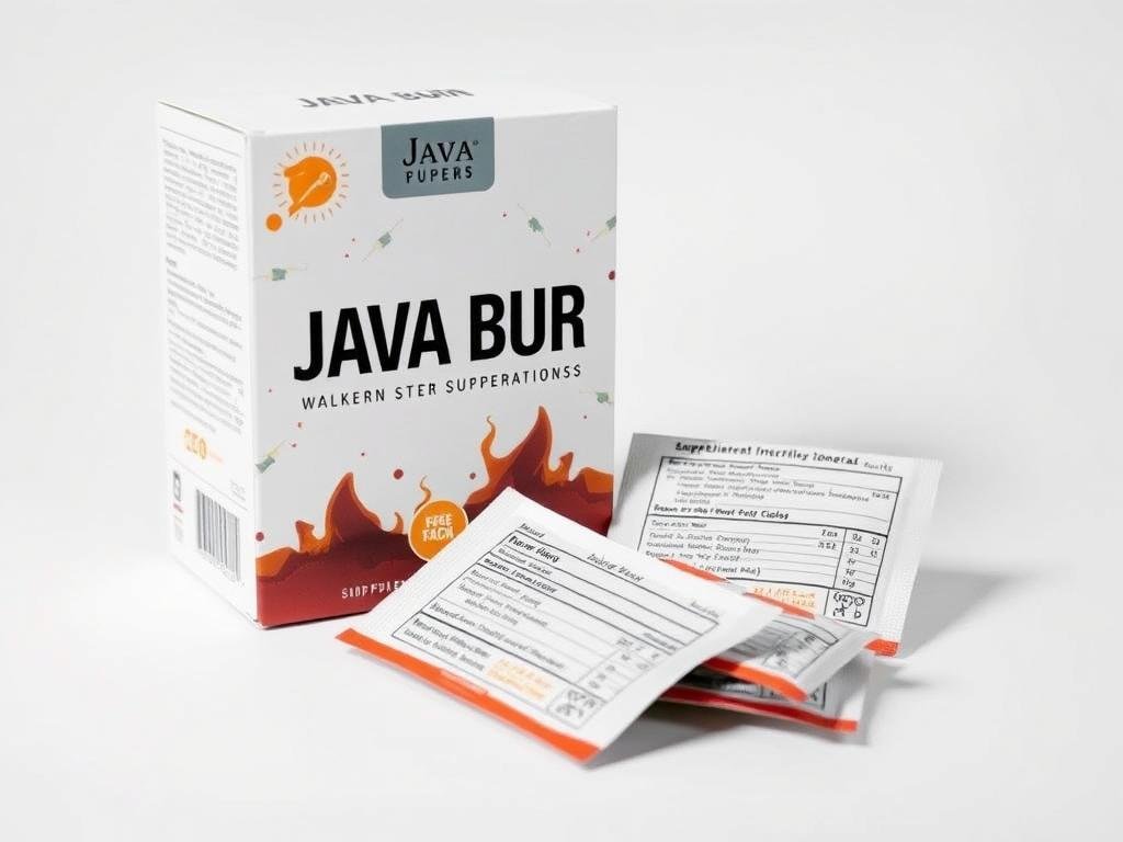 Java Burn supplement packaging showing ingredients list and nutritional information