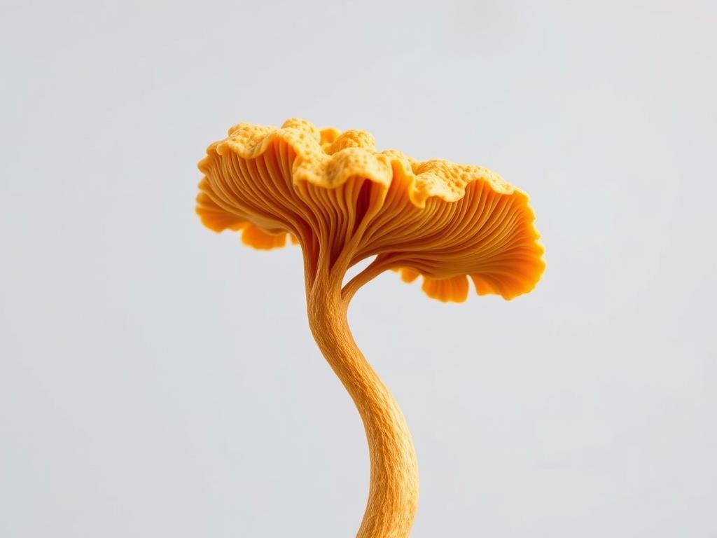 Cordyceps sinensis mushroom with its distinctive orange color and elongated shape
