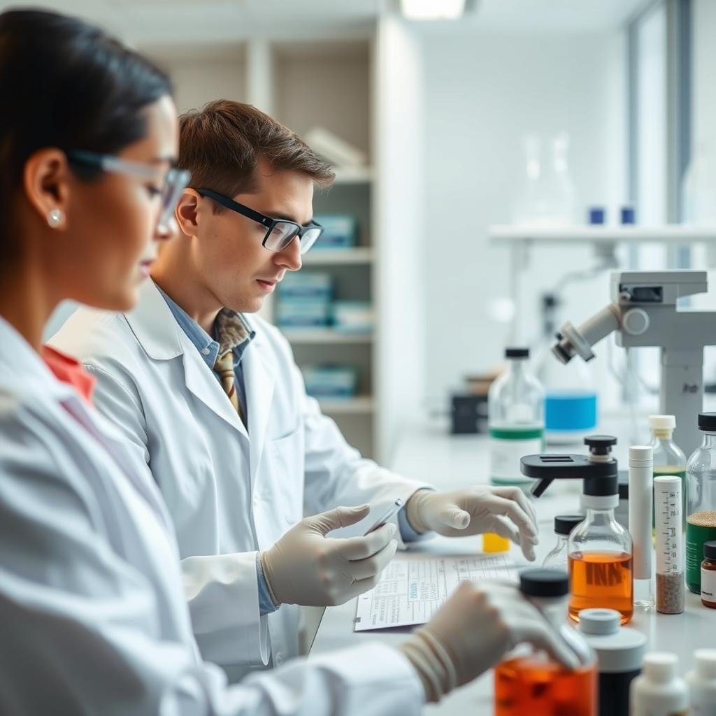 Scientific research being conducted in a health and wellness laboratory
