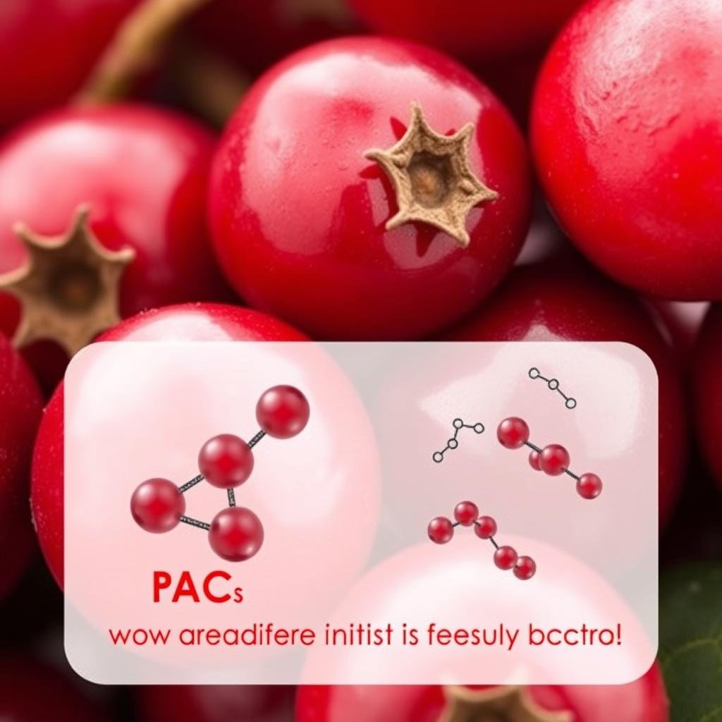 Cranberry extract with proanthocyanidins highlighted