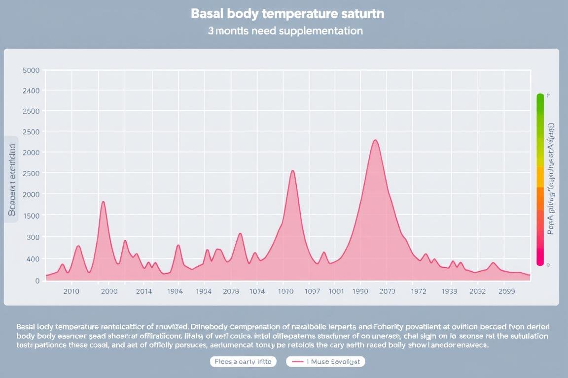 Chart showing basal body temperature improvements over 3 months
