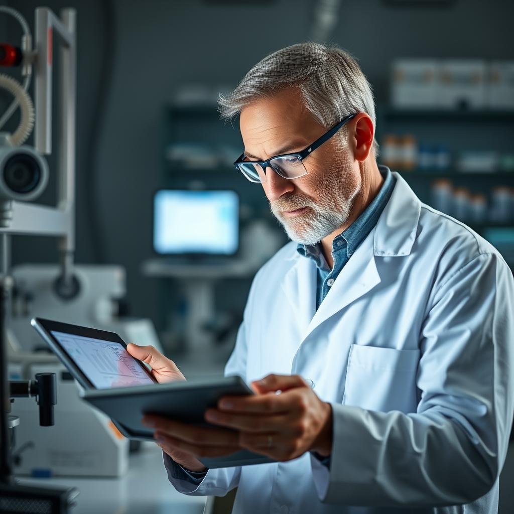 Scientific expert analyzing EnduNAD-Longevidad study results