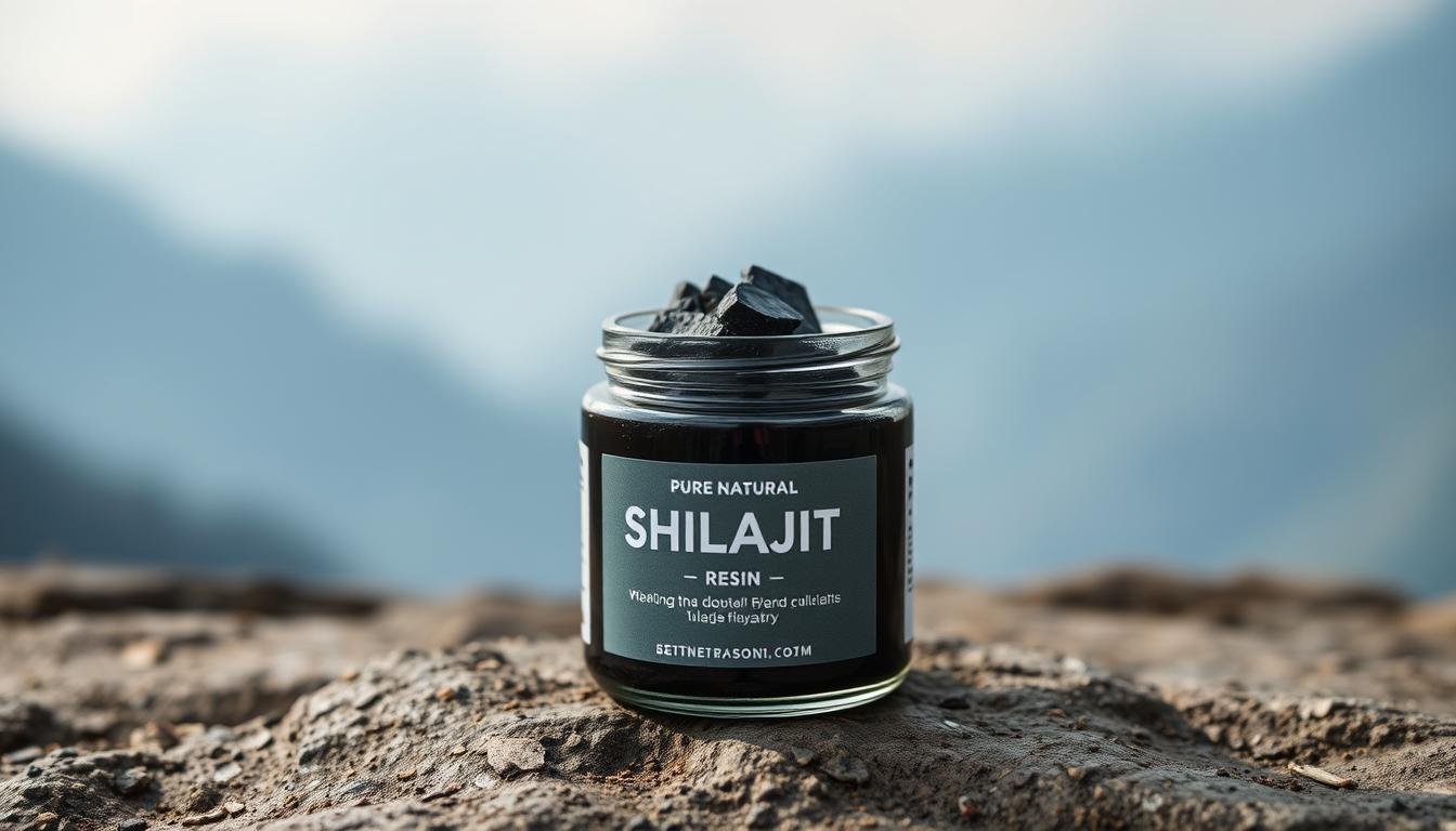 Natural Shilajit resin in its pure form extracted from high-altitude mountains